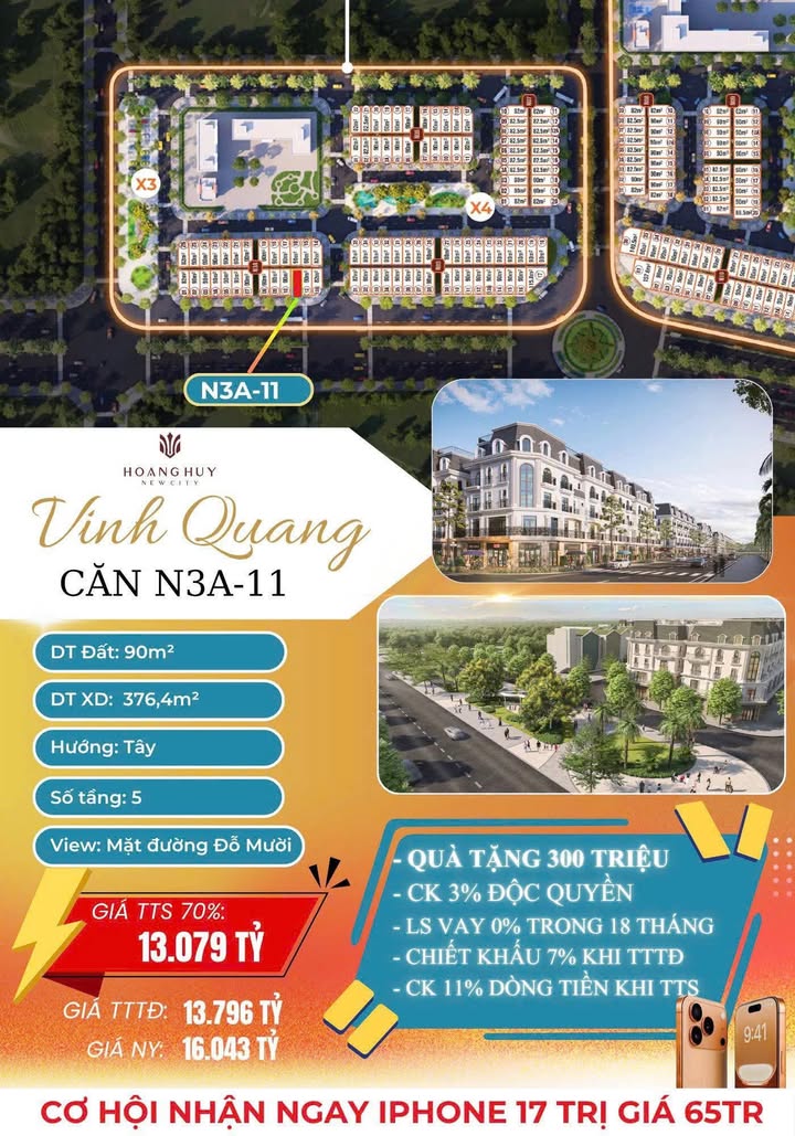 Shophouse Đỗ Mười, Thủy Nguyên 90m² giá thỏa thuận - Đầu tư sinh lời bền vững!