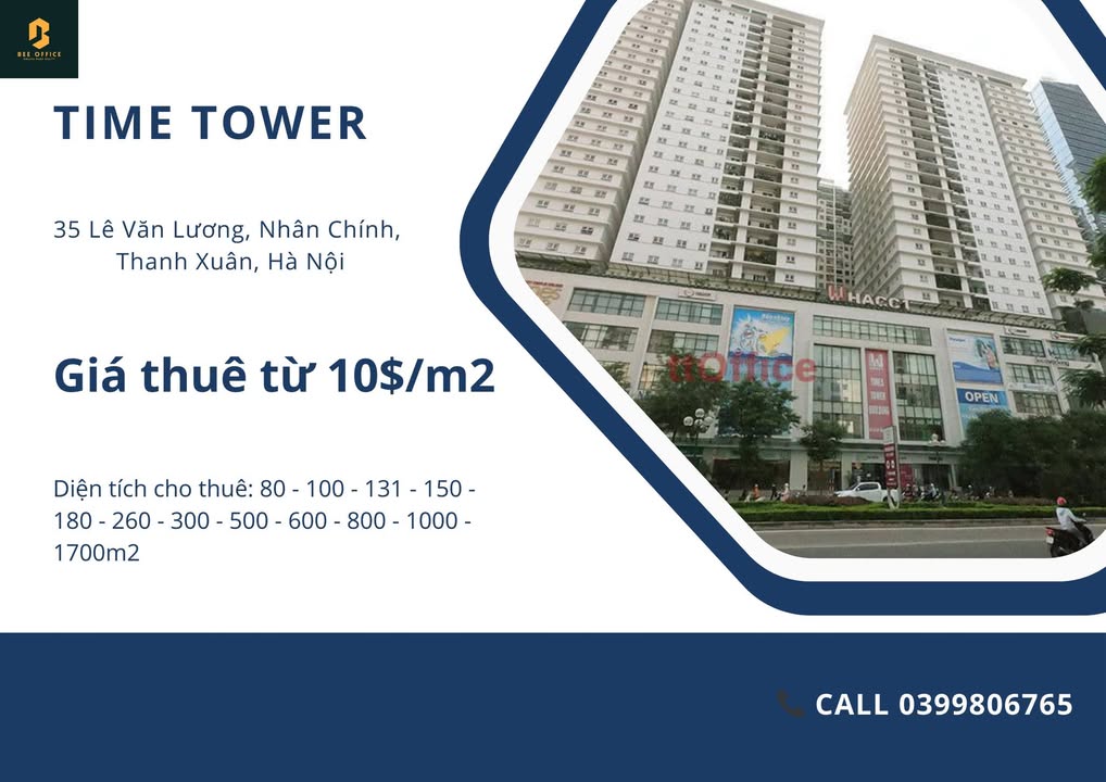 Cho thuê văn phòng Times Tower Thanh Xuân - Diện tích đa dạng từ 80m² đến 1700m²