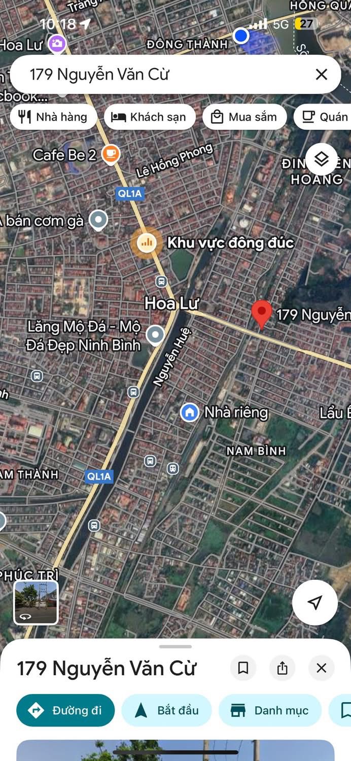 Đất mặt đường Nguyễn Văn Cừ, phường Hoa Lư, 500m² - Kinh doanh đỉnh cao!