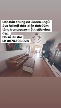 Chung cư Lideco Hạ Long 92m² giá thỏa thuận - View đẹp, đầy đủ nội thất!