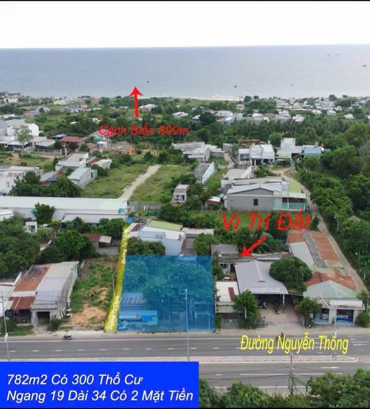 Bán đất mặt tiền đường Nguyễn Thông, Phú Thủy, 782m² giá chỉ 12.512 tỷ - Cơ hội đầu tư hấp dẫn!