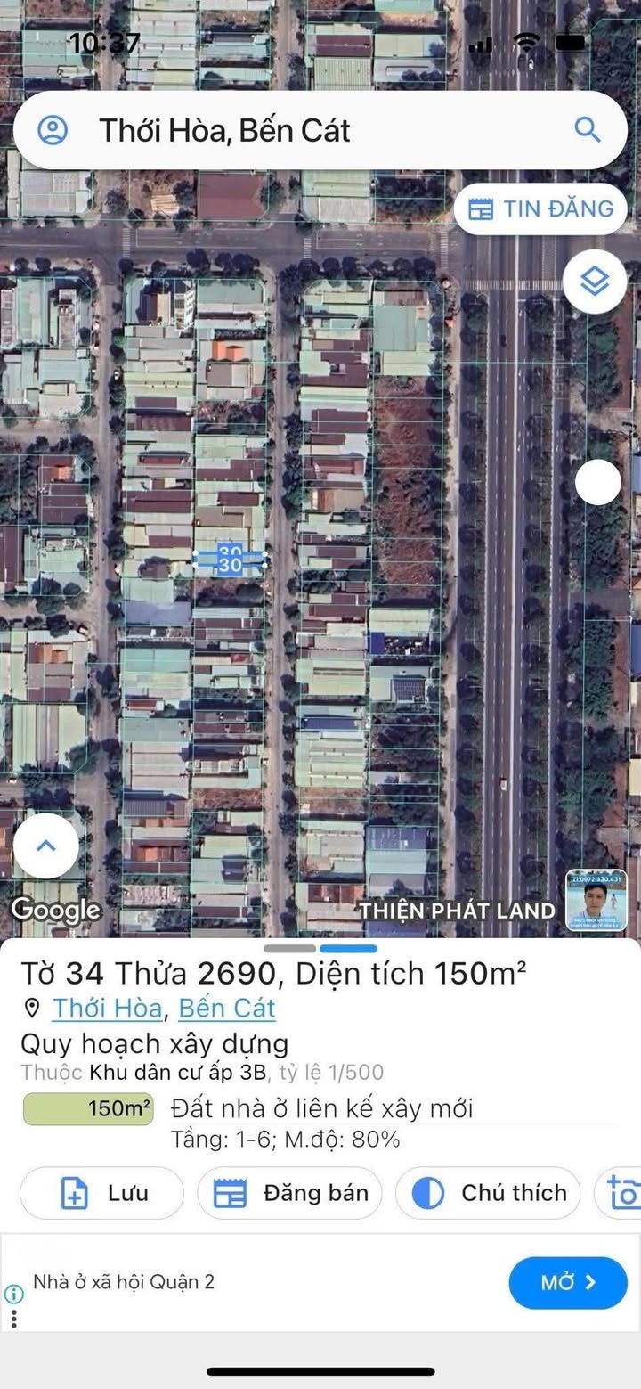 Đất kinh doanh Bến Cát 150m² giá 2 tỷ - Tiềm năng sinh lời cao!