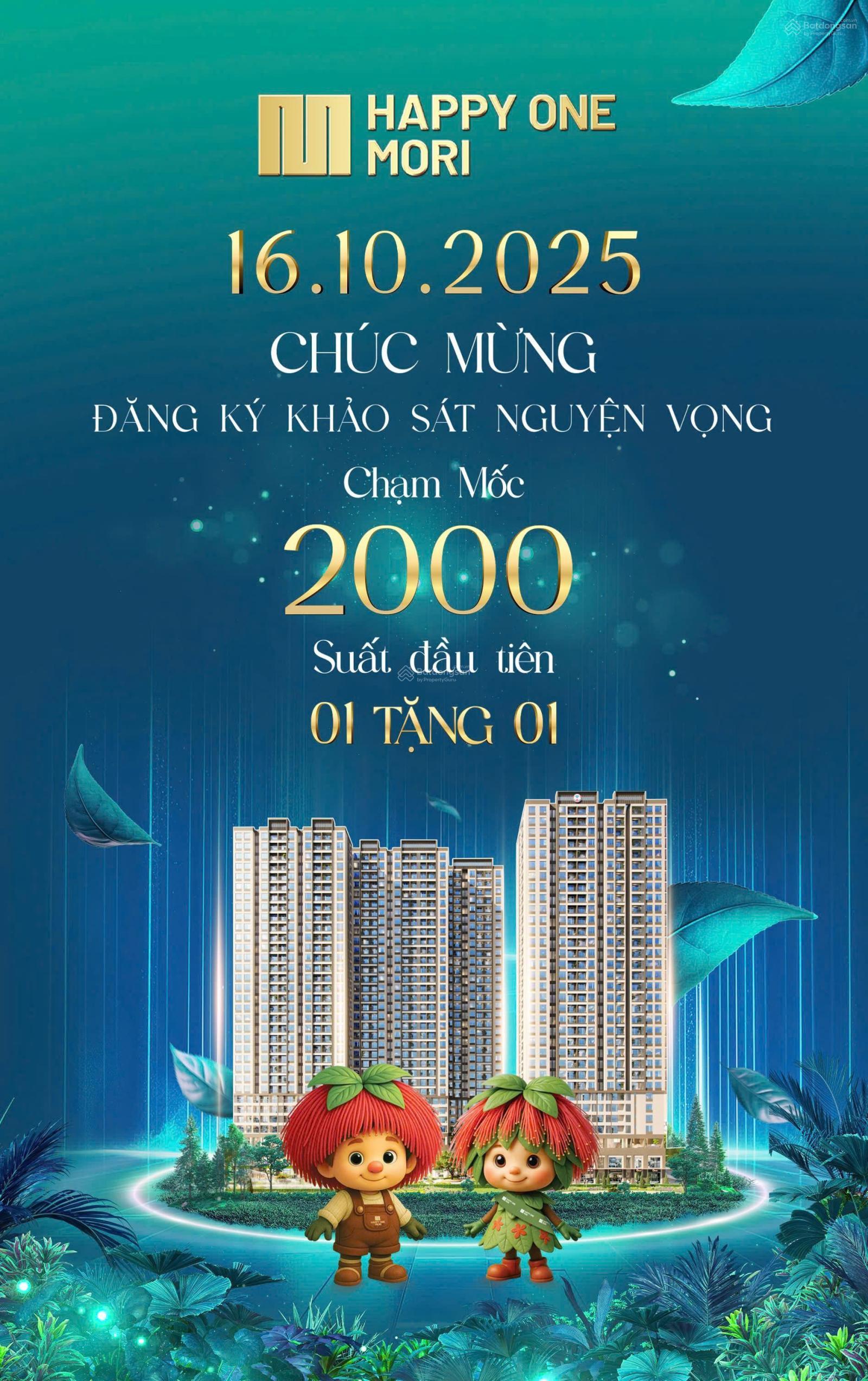 Căn hộ Happy One Mori tại Phường Lái Thiêu, 34m² giá 1.335 tỷ - Đầu tư sinh lời 231 triệu sau 3 năm!