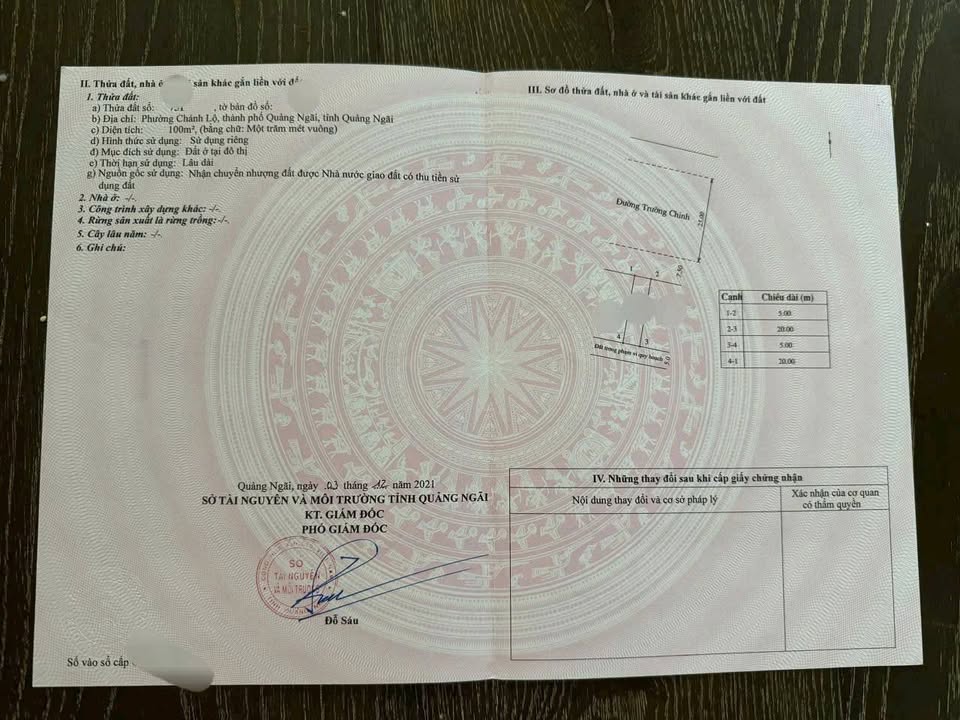 Đất nền mặt tiền Trường Chinh TP. Quảng Ngãi 100m² - Cơ hội đầu tư không thể bỏ lỡ!