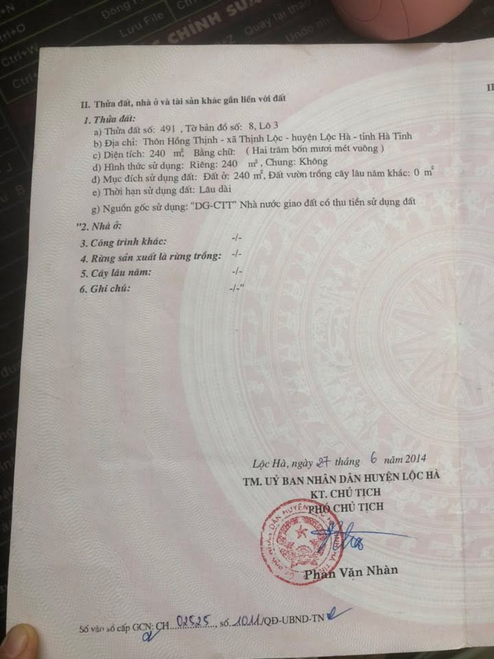 Đất thổ cư xã Thịnh Lộc 240m² - Bán gấp với giá thỏa thuận!