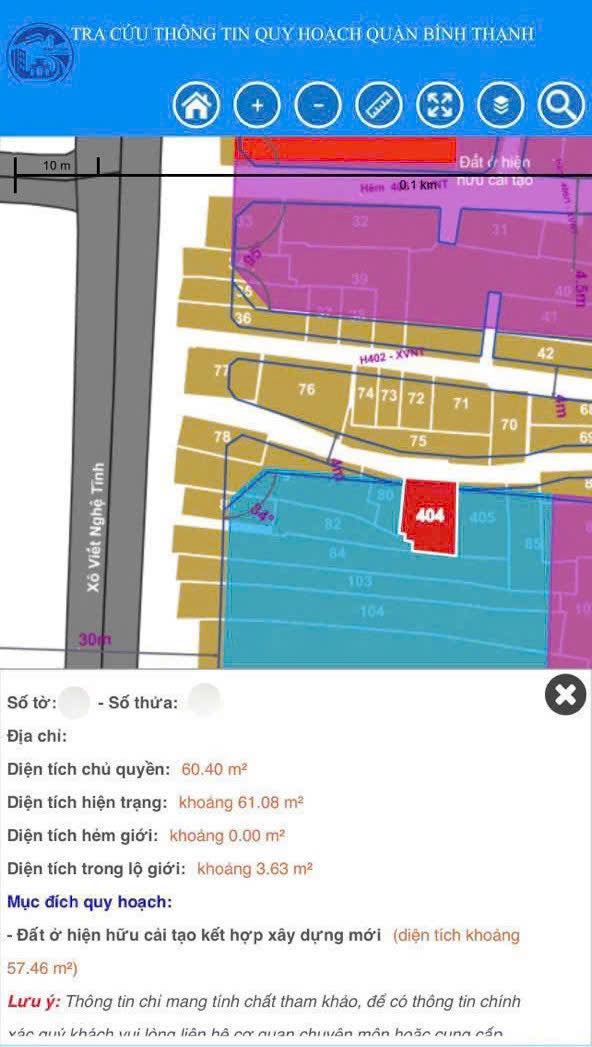 Đất mặt tiền thuận lợi tại Bình Thạnh 45m² giá 5.95 tỷ - Cơ hội đầu tư hiếm có!