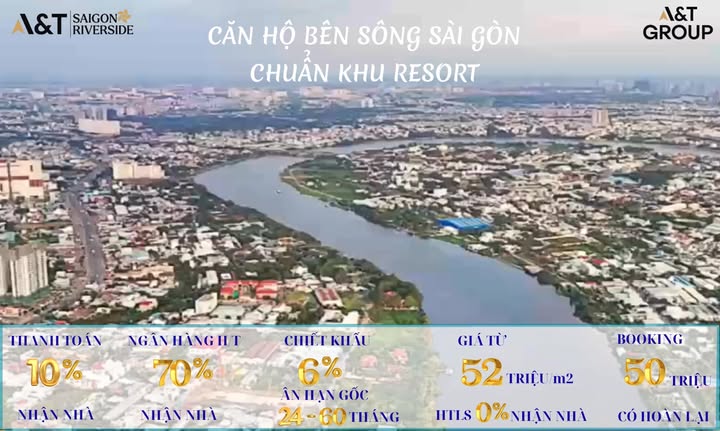 Căn hộ A&T Saigon Riverside 44m² giá 1.9 tỷ - Sống thượng lưu bên sông Sài Gòn!