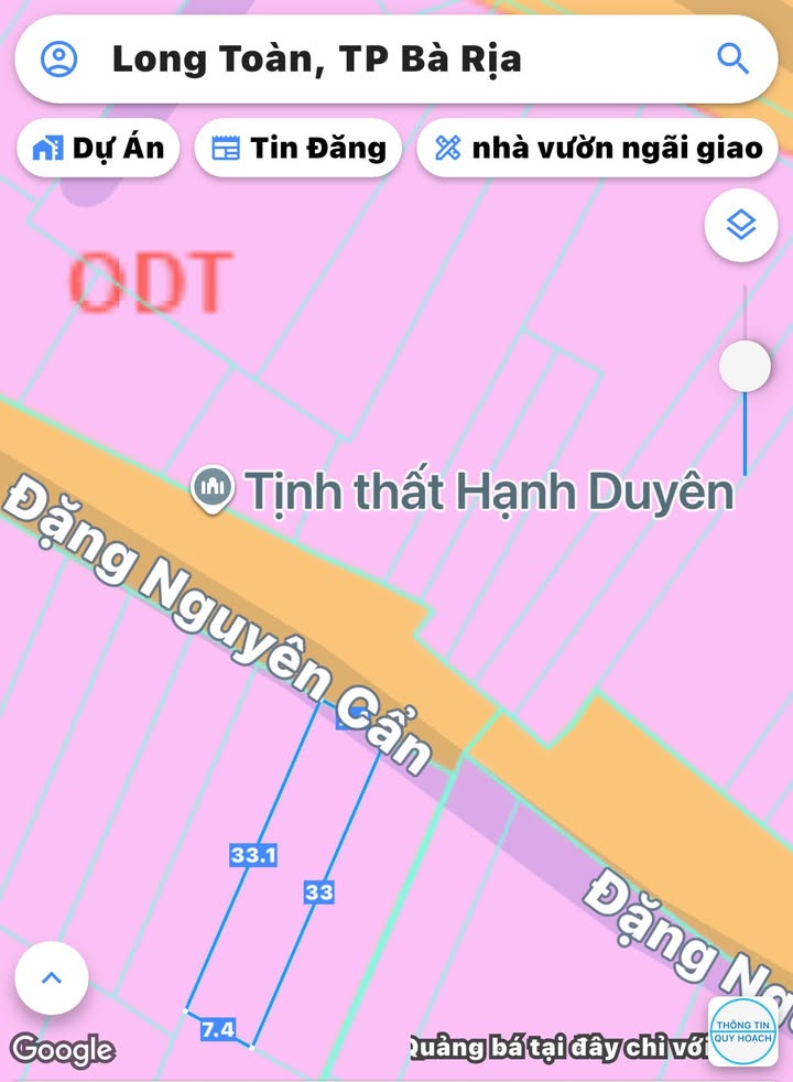 Đất nền mặt tiền Đặng Nguyên Cẩn, Bà Rịa 242m² giá 3.9 tỷ - Cơ hội đầu tư tuyệt vời!