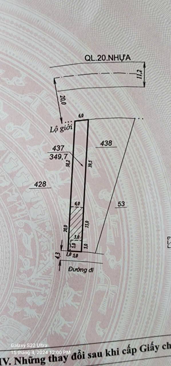 Đất nền mặt tiền Quốc Lộ 20 Lộc An 360m² giá 2.2 tỷ - Cơ hội đầu tư hấp dẫn!