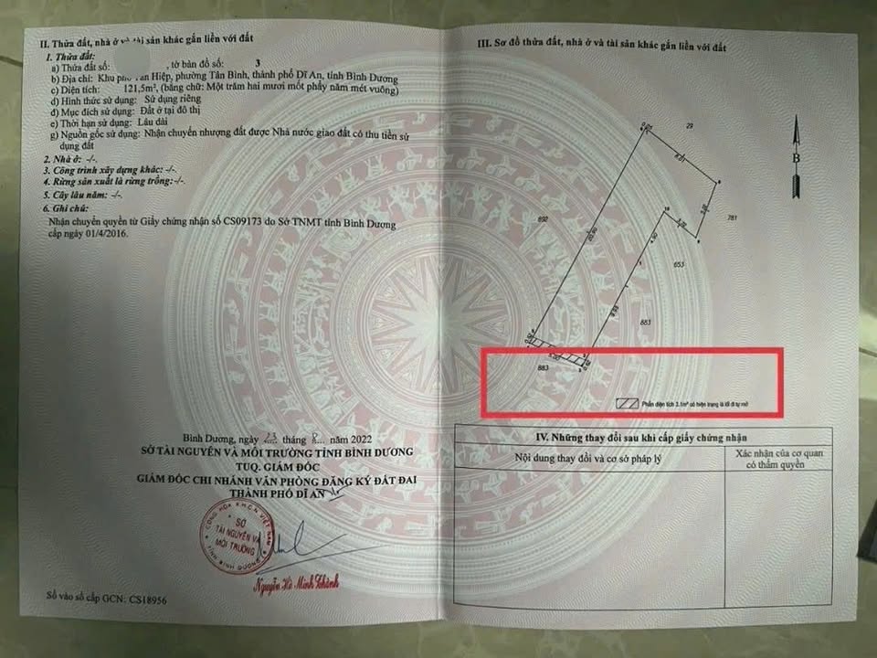 Đất nền Tân Đông Hiệp 122m² giá 1 tỷ - Cơ hội đầu tư tuyệt vời!