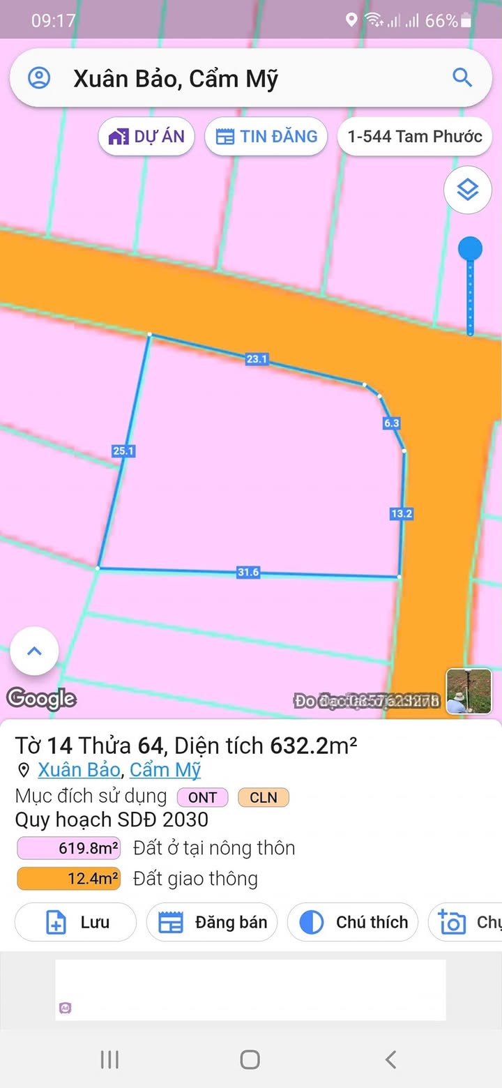 Đất mặt tiền nhựa xã Xuân Bảo, Cẩm Mỹ 632m² giá chỉ 2 tỷ - Cơ hội đầu tư tuyệt vời!