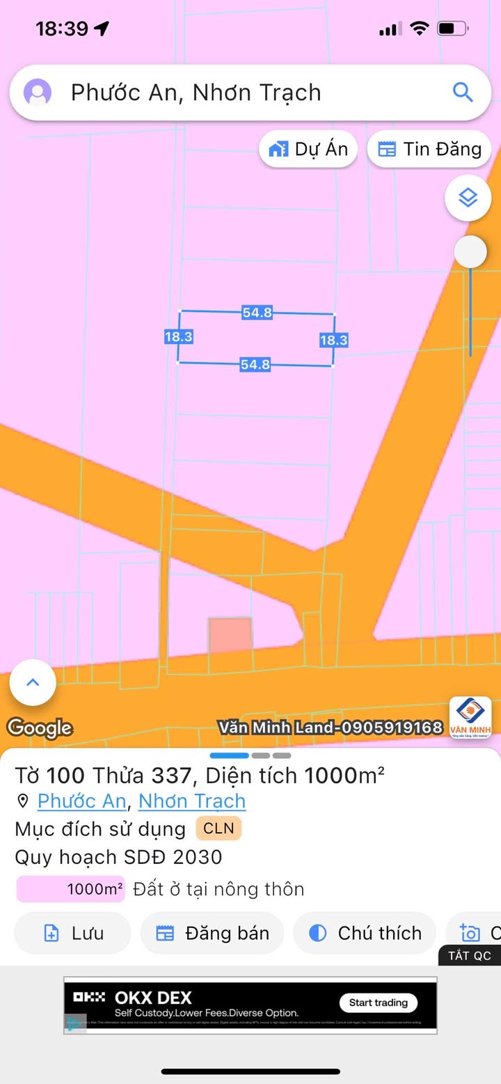 Đất nền Phước An Nhơn Trạch 972m² giá 3 tỷ - Cơ hội đầu tư sinh lời!