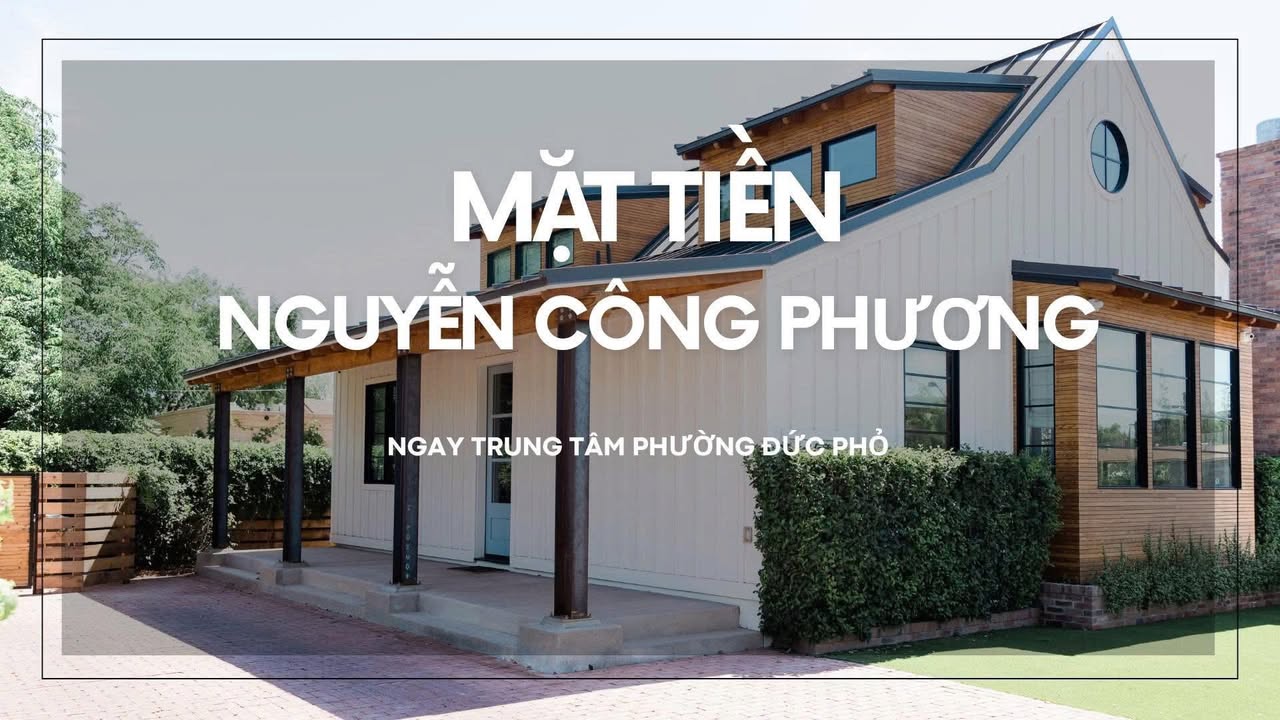 Đất nền mặt tiền Nguyễn Công Phương, Đức Phổ - Diện tích 100m² - Đầu tư sinh lời ngay!