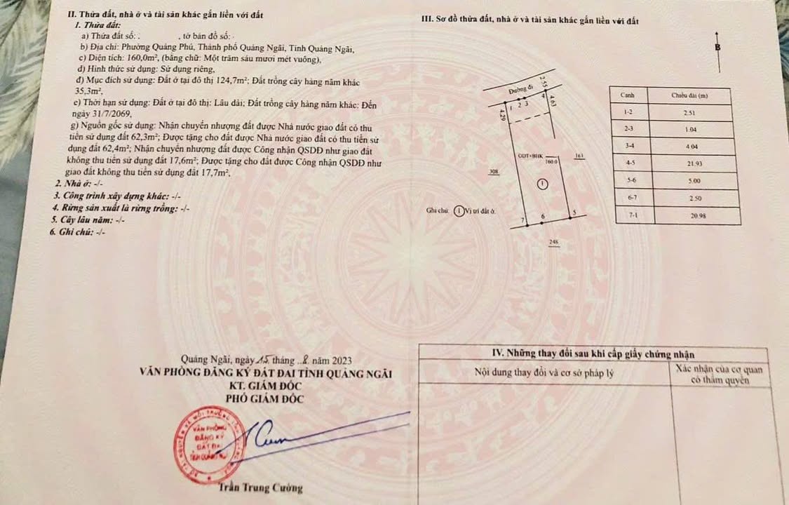 Đất đẹp Hẻm 363 Nguyễn Trãi, Quảng Ngãi 160m² giá 1.8 tỷ - An ninh tốt, tiện ích đầy đủ!