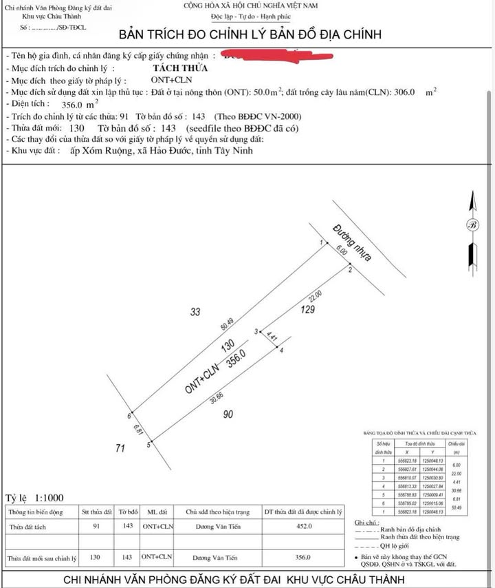 Đất nền ấp Xóm Ruộng, Châu Thành, 300m² chỉ 660 triệu - Cơ hội đầu tư tuyệt vời!