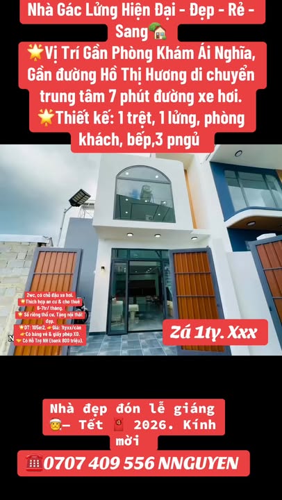 Nhà Gác Lửng Hiện Đại tại Long Khánh 105m² giá 1 tỷ - Sổ riêng thổ cư!