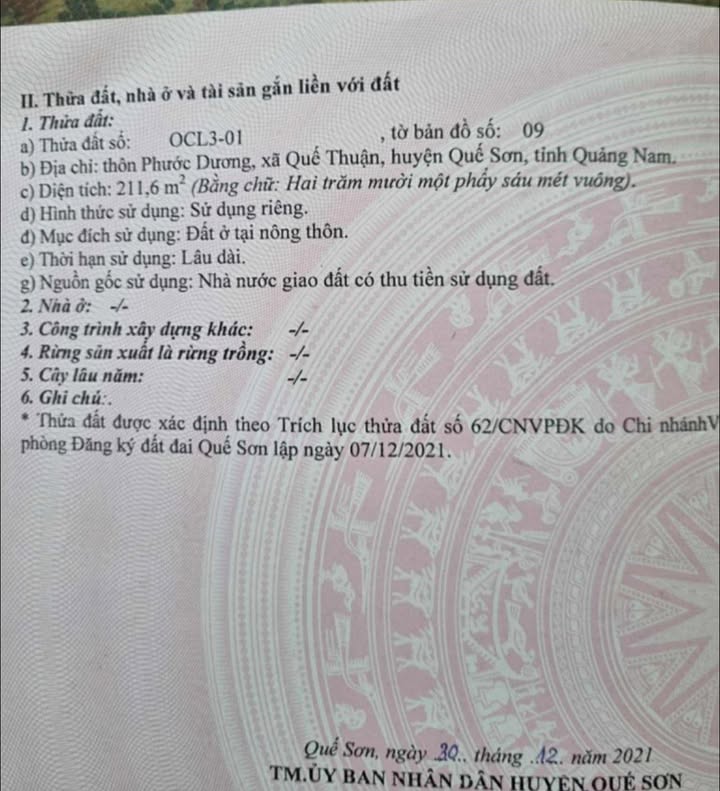 Đất mặt tiền đường 611, Quế Thuận 200m² giá 1 tỷ - Đầu tư sinh lời ngay!