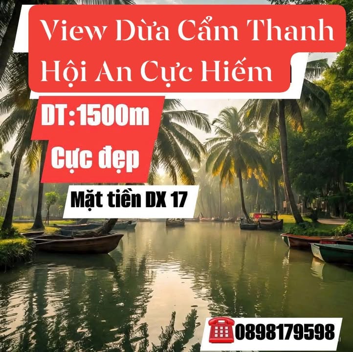 Đất nền Cẩm Thanh Hội An 1500m² - Cơ hội đầu tư hiếm có!