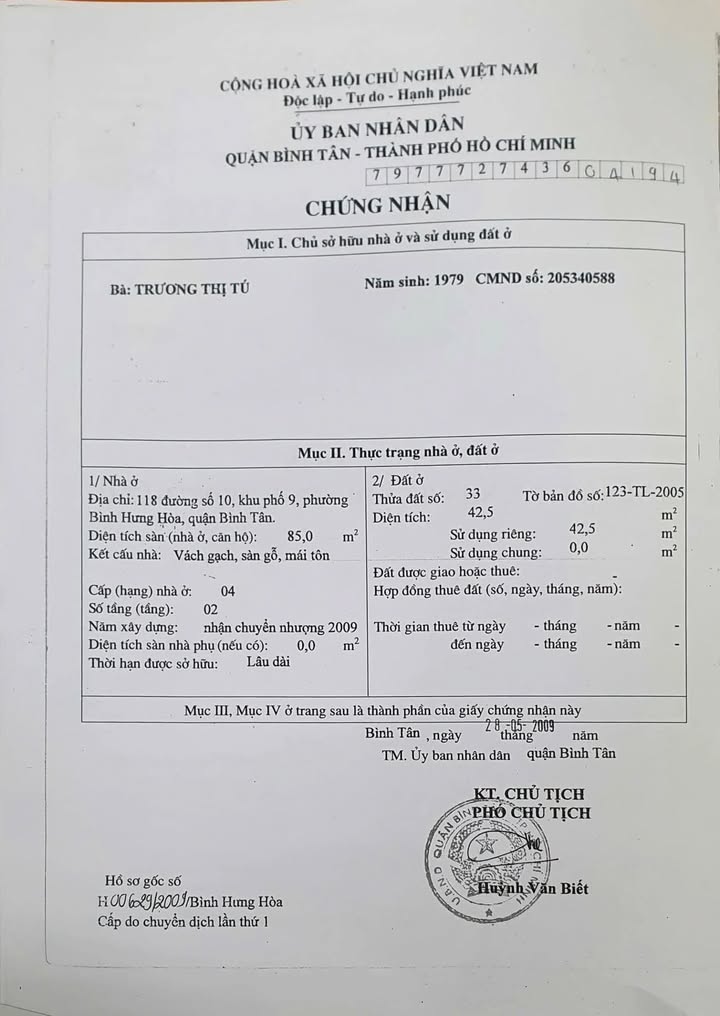 FrontHouse 118 Đường số 10, Q. Bình Tân, 44m² giá 4.85 tỷ - Kinh doanh thuận lợi!