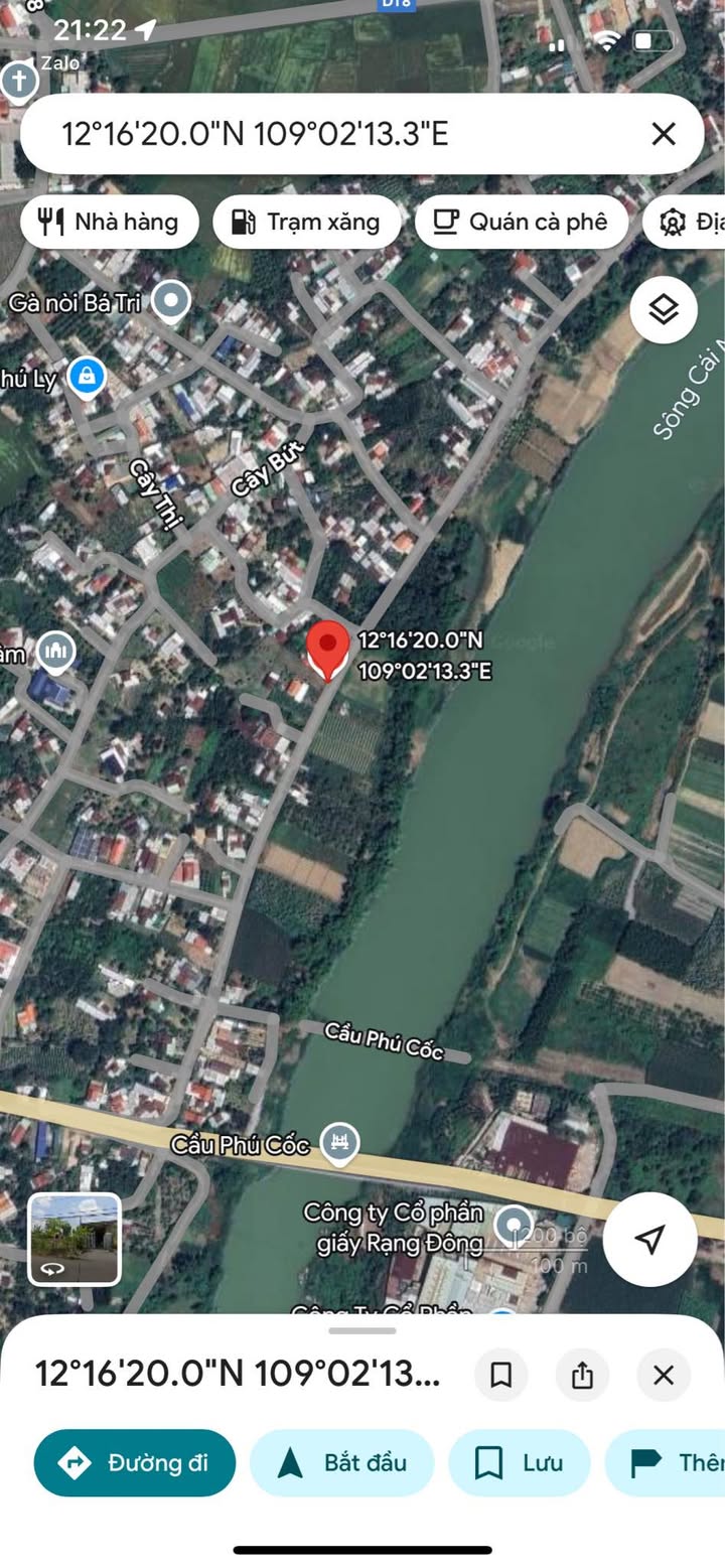 Đất nền Diên Lâm, Diên Khánh 1005m² giá 3.5 tỷ - View sông Cái mát mẻ!