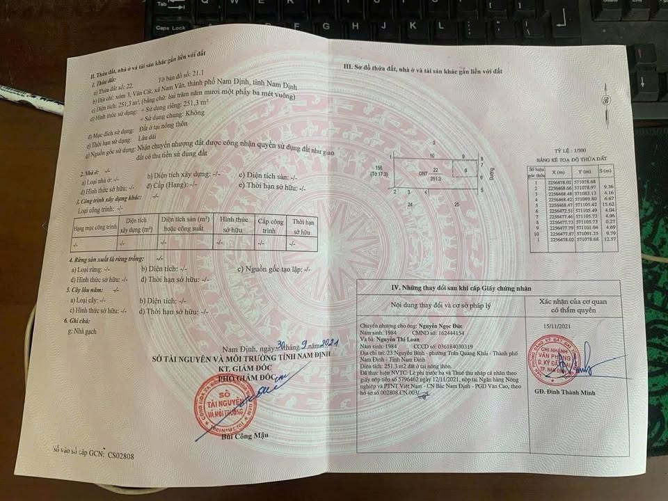 Đất nền tại Nam Vân, TP Nam Định 251m² giá 4.026 tỷ - Nhiều tiện ích xung quanh!