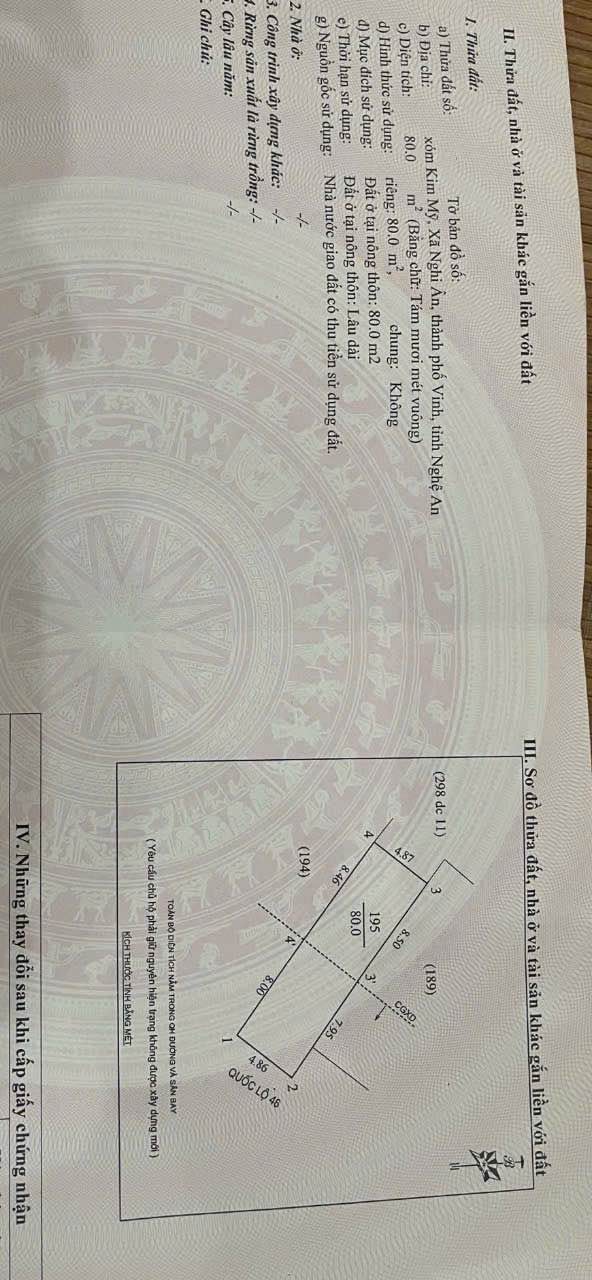 Đất mặt đường Quốc lộ 46, Nghi Ân 80m² giá 4.2 tỷ - Vị trí kinh doanh lý tưởng!