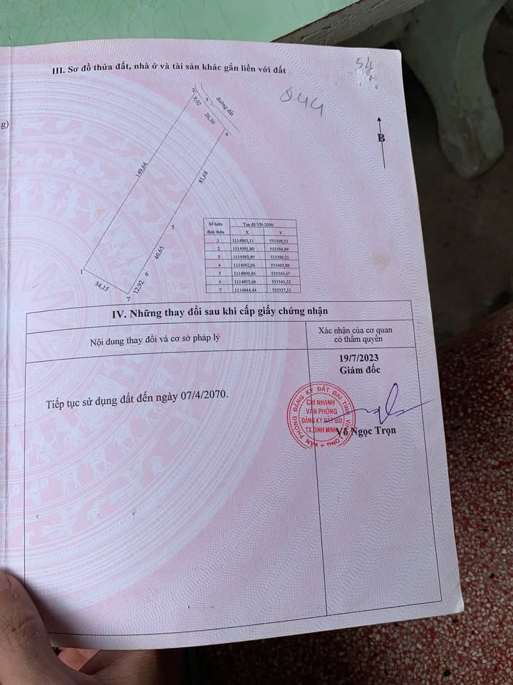 Đất lúa 4700m² mặt tiền 35m tại Bình Minh - Giá chỉ 450 triệu!