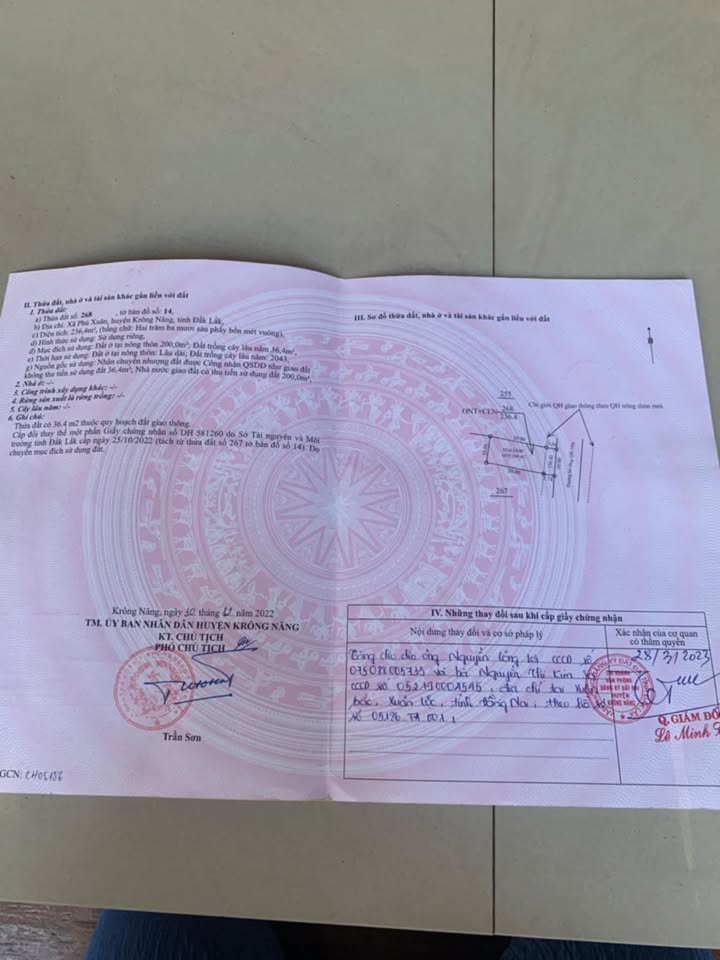 Đất thổ cư 200m² tại Phú Xuân Krông Năng 1024m² - Cần bán gấp!