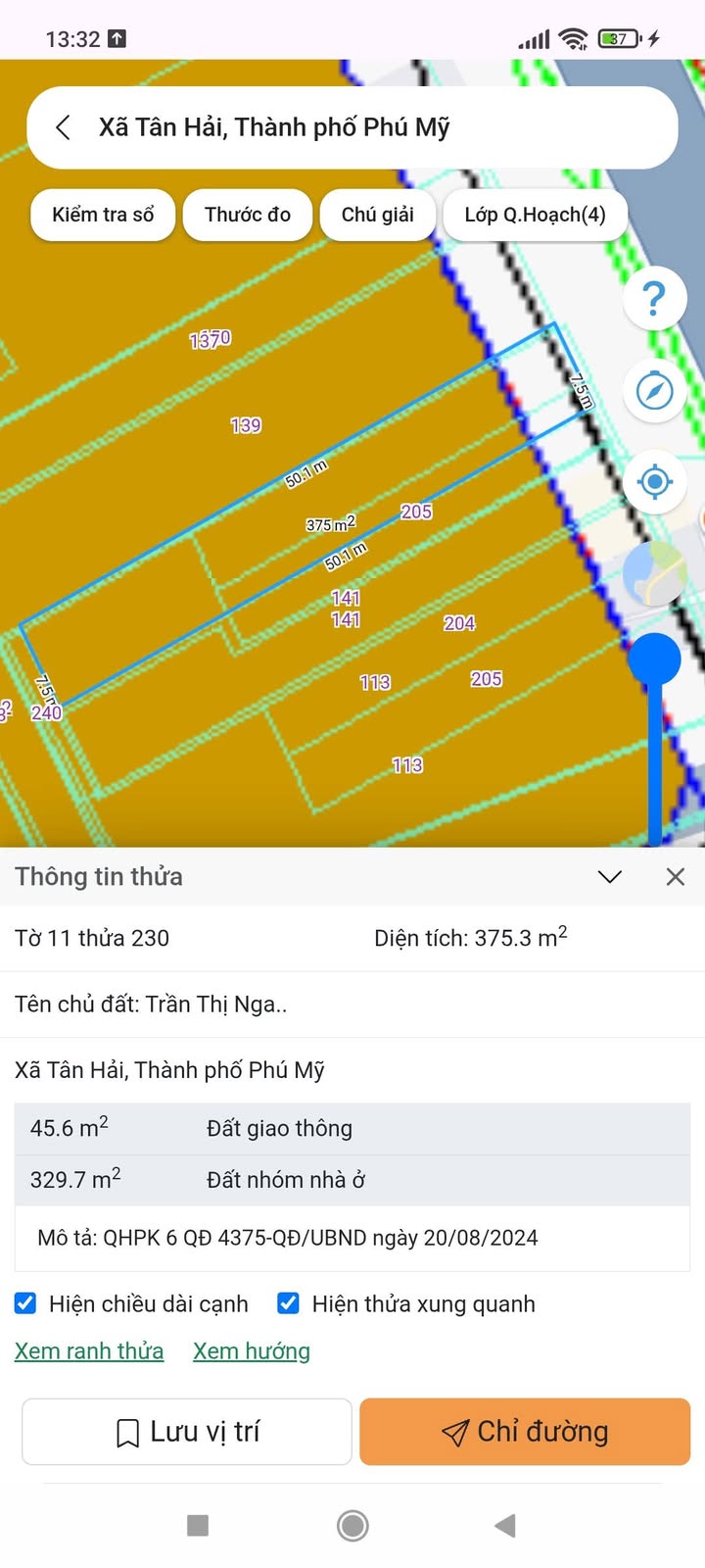 Đất thổ cư mặt tiền QL51, phường Tân Hải, 375m² giá 6.75 tỷ - Cơ hội đầu tư hấp dẫn!