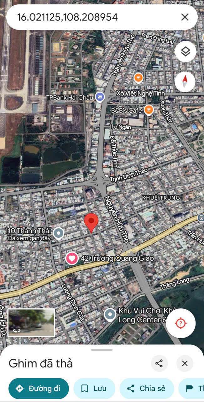 Đất nền góc Thành Thái, Cẩm Lệ 122m² giá 11 tỷ - Đầu tư sinh lời ngay!