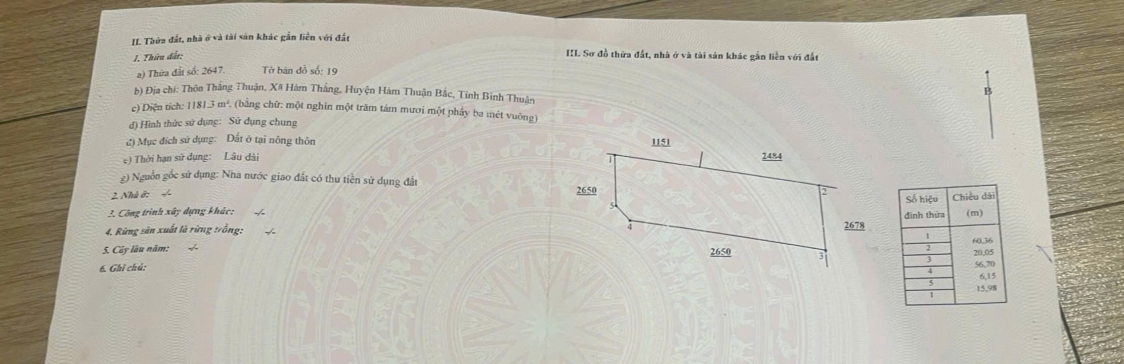 Đất thổ cư 1200m² tại Phường Đức Thắng, Bình Thuận - Chính chủ bán gấp!