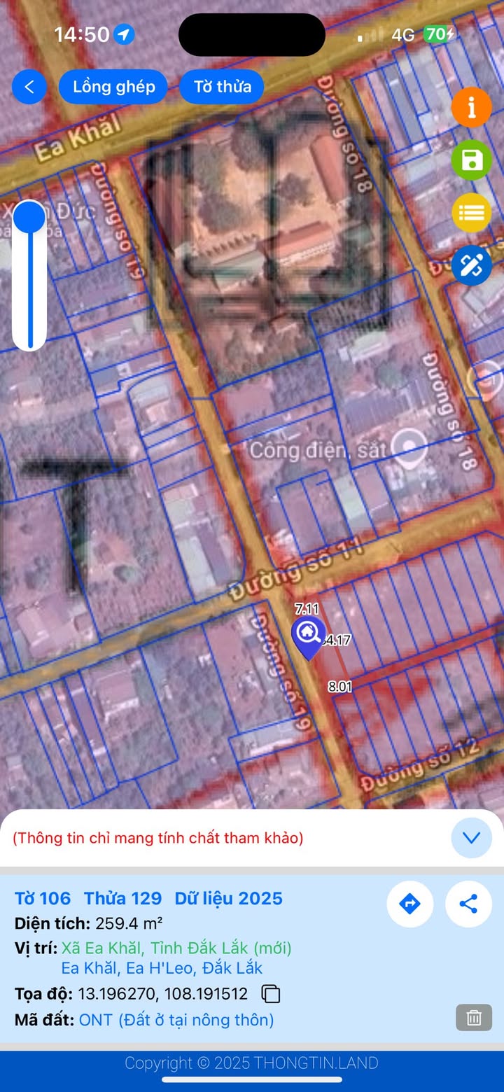 Đất thổ cư xã Ea Khal 240m² giá 1.05 tỷ - Cơ hội đầu tư tuyệt vời!