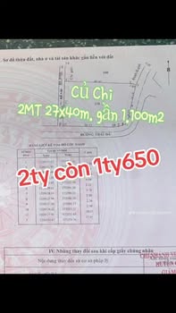 Đất Củ Chi 1096m² giá chỉ 1.65 tỷ - Đầu tư sinh lời ngay!