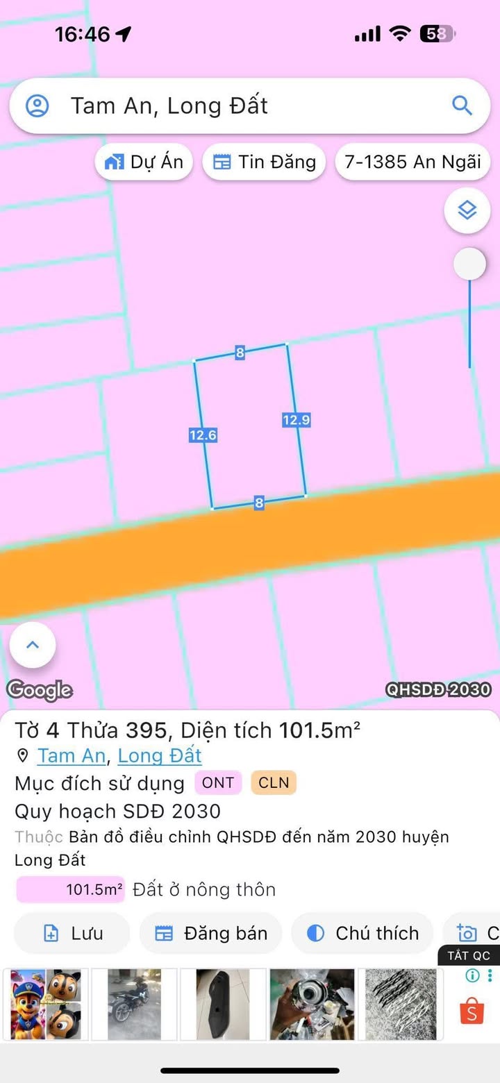 Đất nền Tam Phước, Biên Hòa 96m² giá 1.08 tỷ - Sổ đỏ chính chủ!