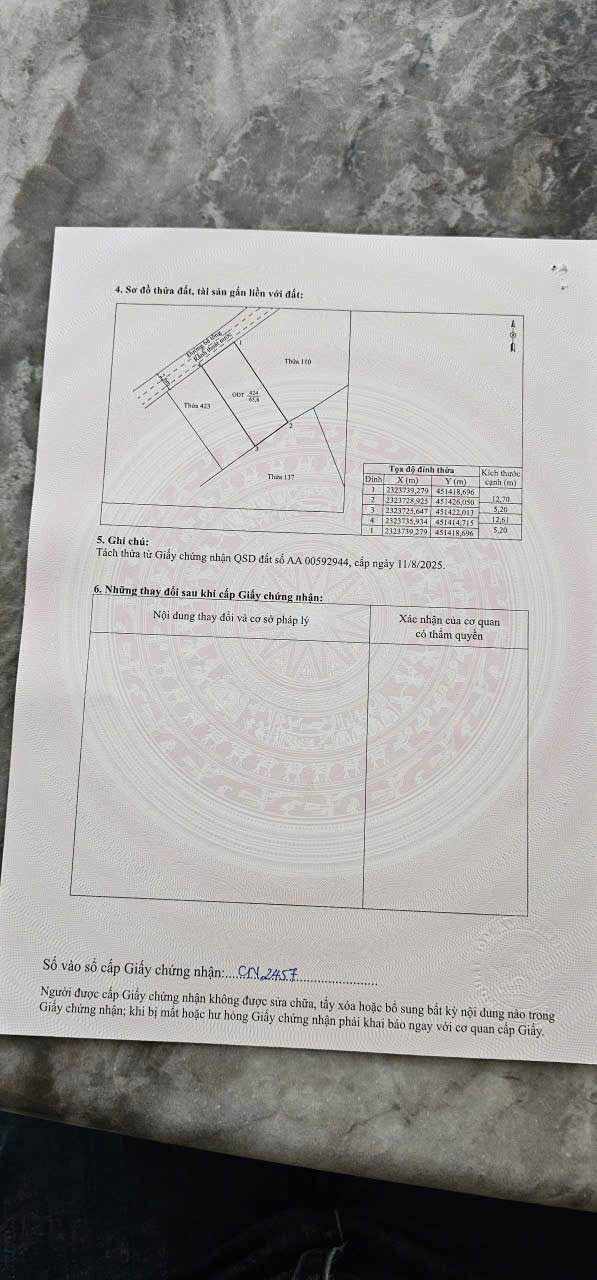 Đất nền Cẩm Bình 60m² giá 1 tỷ - Sổ hồng chính chủ, đường ô tô thông thoáng!