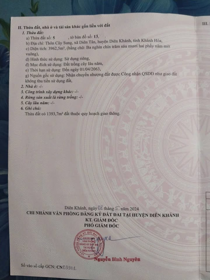 Đất nông nghiệp Ninh Hòa 4000m² giá 1.4 tỷ - Sổ hồng chính chủ, đầu tư sinh lời!