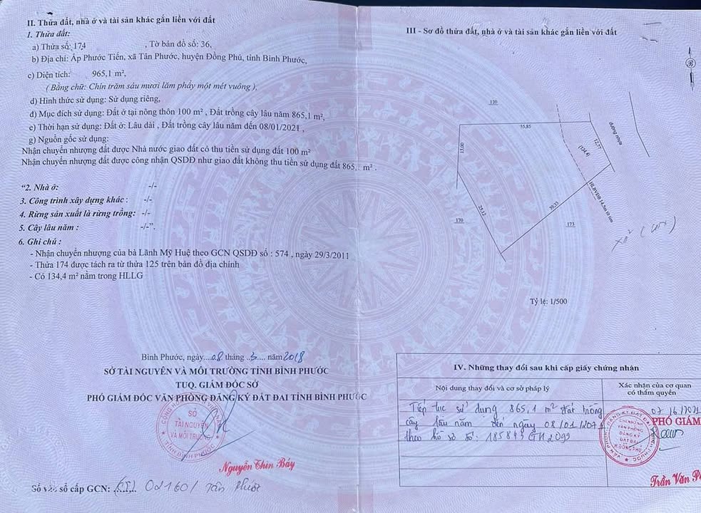 Đất nền Tân Phước, Đồng Phú 3600m² giá chỉ 800 triệu - Cơ hội đầu tư tốt!