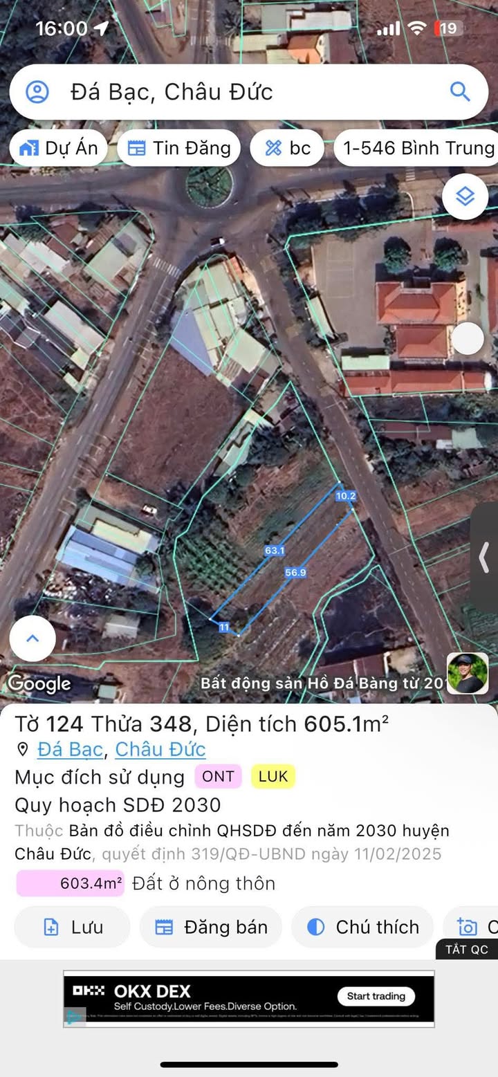 Đất nền tại Ngã 6 Đá Bạc, Nghĩa Thành 600m² giá 2.1 tỷ - Sổ đỏ chính chủ!