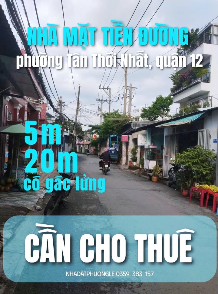 Nhà nguyên căn cho thuê tại Tân Thới Nhất, Quận 12 - Giá 12 triệu, vị trí kinh doanh lý tưởng!