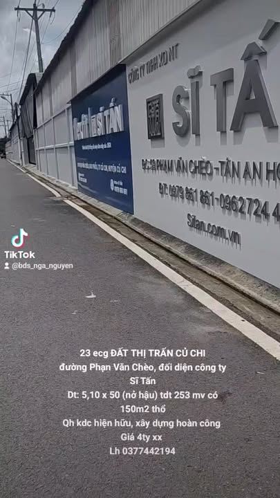 Đất nền thổ cư Củ Chi 253m² giá 4 tỷ - Cơ hội đầu tư hấp dẫn!