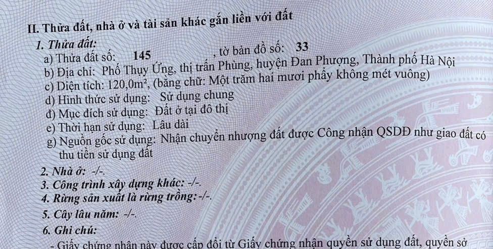Đất nền 120m² mặt đường 32, Đan Phượng - Cơ hội đầu tư vàng với giá chỉ 700 triệu!