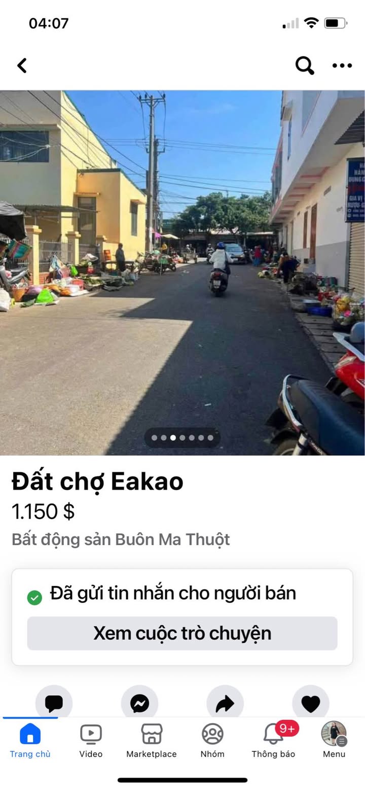 Đất nền Hòa Phú 200m² giá 1.1 tỷ - Đường thông, khu dân cư đông đúc!