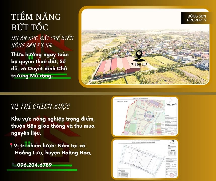 Kho bãi & Chế biến nông sản 7.400m² tại Thanh Hóa - Cơ hội đầu tư sinh lời hiếm có!