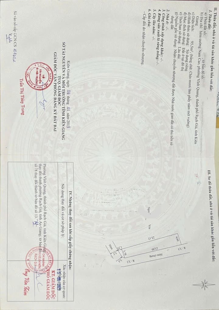 Đất nền góc hẻm Nam Cao, Vĩnh Quang, Rạch Giá 102m² giá 800 triệu - Sổ hồng chính chủ!