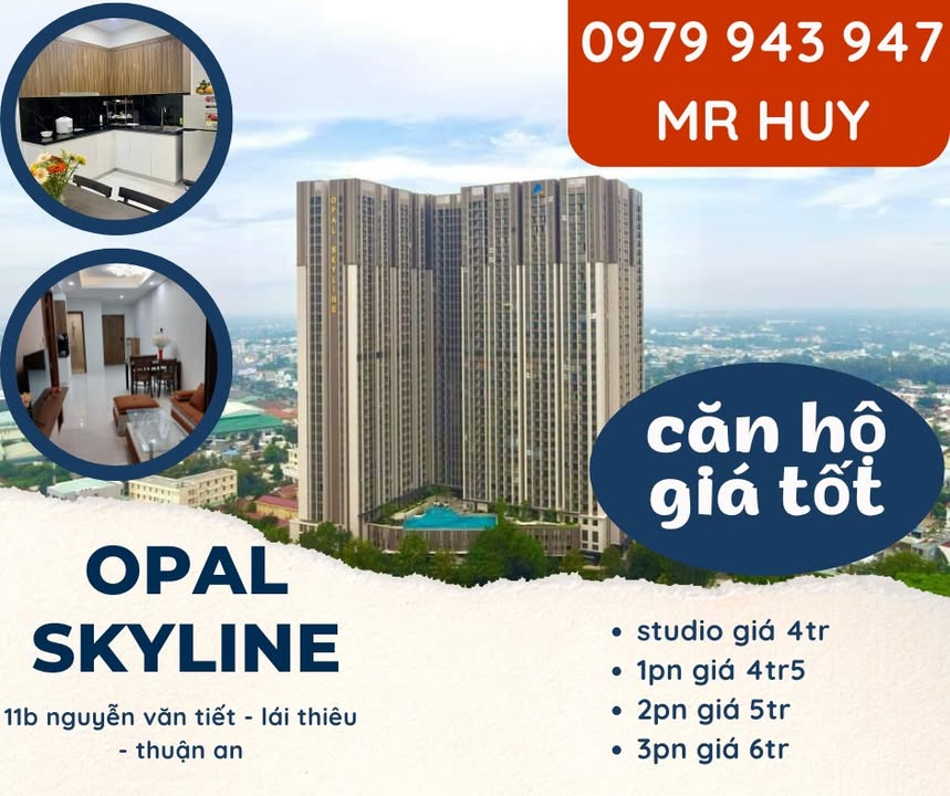 Căn hộ Opal Skyline Thuận An 40m² giá 1.3 tỷ - Chính chủ bán gấp!