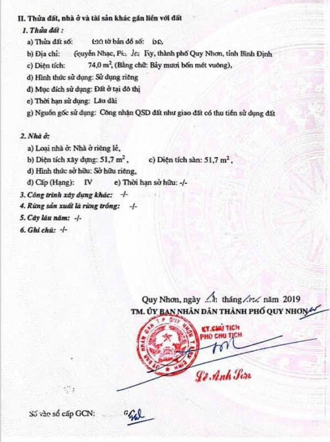 Lô đất mặt tiền Nguyễn Nhạc, phường Ngô Mây, 74m² giá 6 tỷ - Đầu tư sinh lời ngay!
