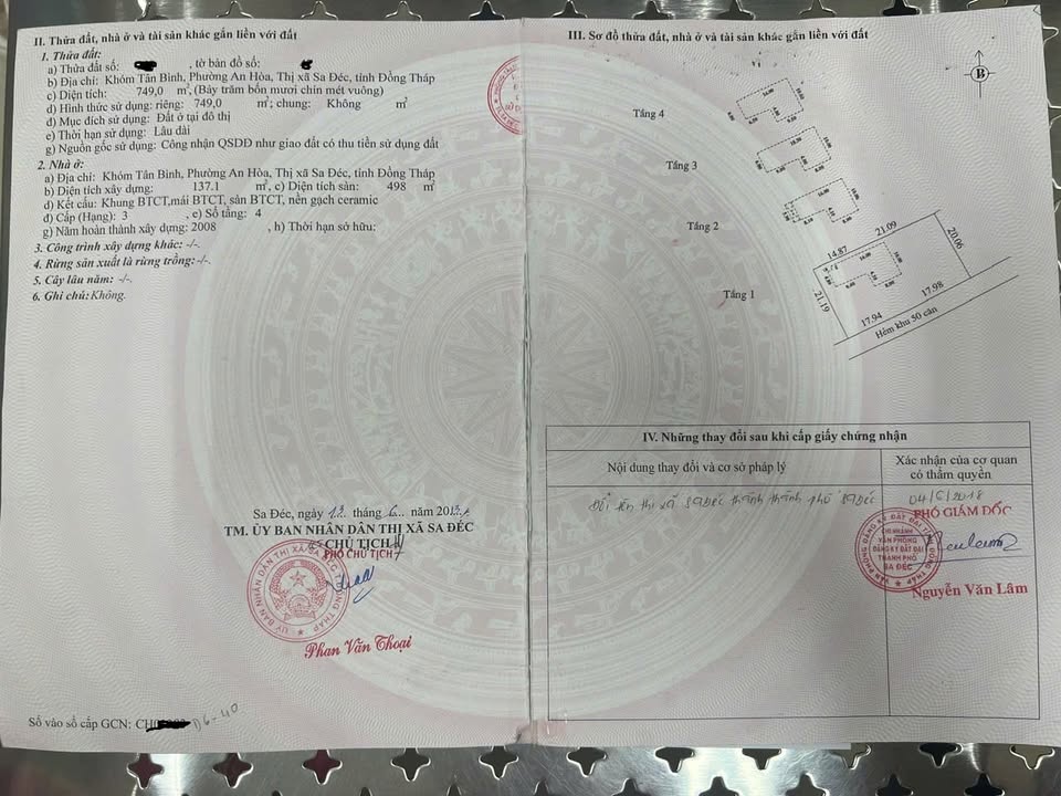 Nhà phố trung tâm Sa Đéc 749m² giá 35 tỷ - Tiềm năng đầu tư lớn!