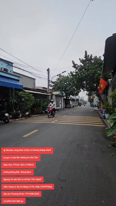 Nhà phố Dĩ An 171m² giá 5.8 tỷ - Lô góc 2 mặt tiền, thu nhập ổn định!