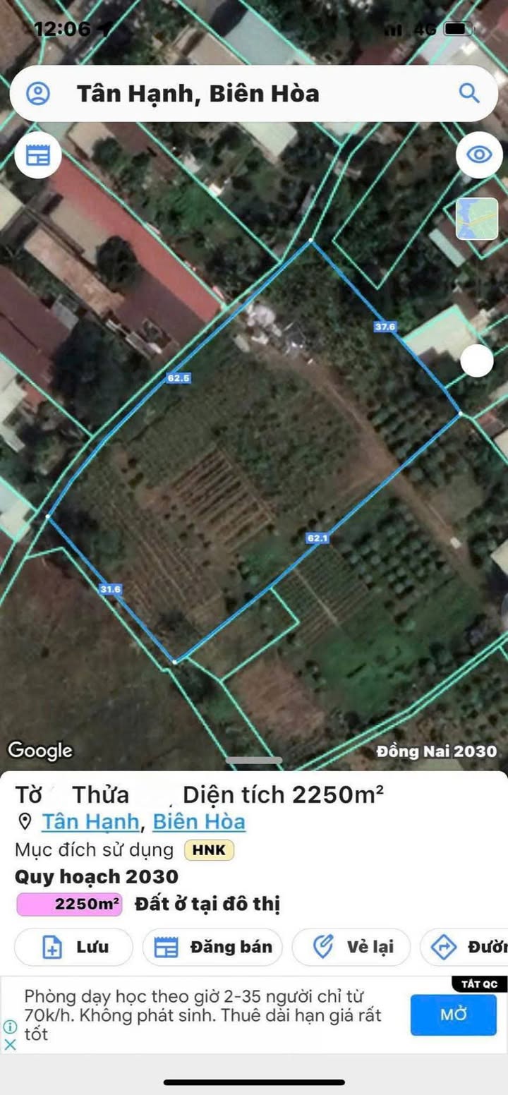 Đất nền đẹp tại phường Tân Hạnh, Biên Hòa, Đồng Nai 4000m² giá 15 tỷ - Cơ hội đầu tư sinh lời!