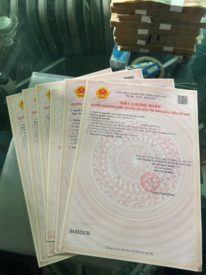 Đất nền Trừ Văn Thố, Bàu Bàng 258m² giá chỉ 990 triệu - Đầu tư sinh lời ngay!